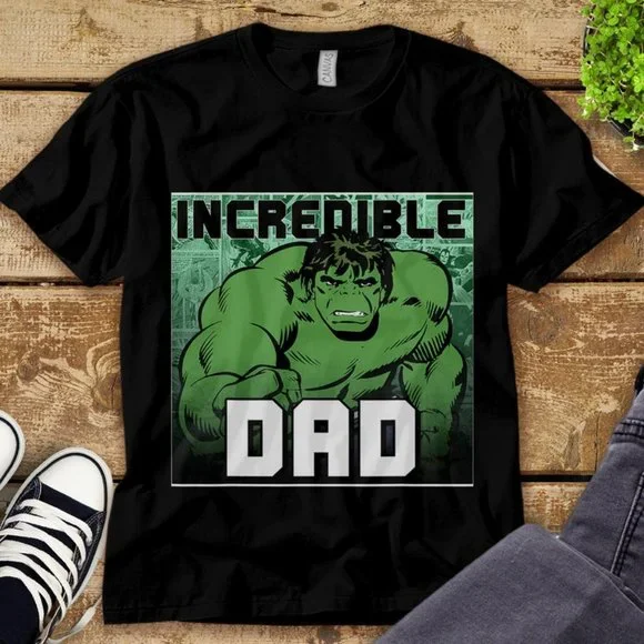 incredible dad hulk t shirt
